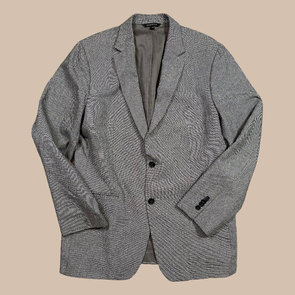 Banana Republic Slim Fit Cotton Blend Italian Fabric Grey Blazer Sport Coat 42R